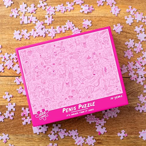Penis-Puzzle – Puzzle für Erwachsene, 1000 Teile – Maße des fertigen Puzzles: 70 x 50 cm (27,6 x 19,7 Zoll)… von Bubblegum Stuff