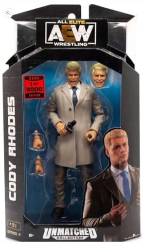 AEW Cody Rhodes 1 von 3000 [Chase Edition] Jazwares Unmatched Collection Series 4#31 Wrestling Actionfigur Spielzeug von All Elite Wrestling