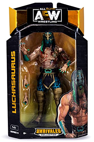 Ringside Luchasaurus AEW Unrivaled 5 Jazwares Spielzeug-Wrestling-Actionfigur von All Elite Wrestling