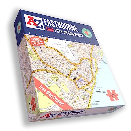 A to Z Map of Eastbourne Puzzle für Erwachsene – 1000 Teile Puzzle Geschenk – Karte Puzzles, Karte Geschenk von All Jigsaw Puzzles