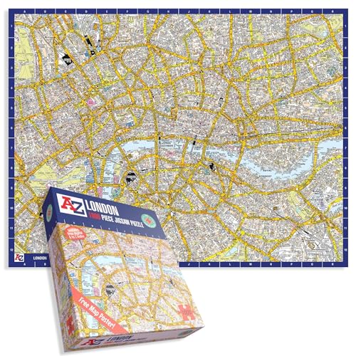 A to Z Map of London Puzzle für Erwachsene – 1000 Teile Puzzle Geschenk – Karte Puzzles, Karte Geschenk von All Jigsaw Puzzles