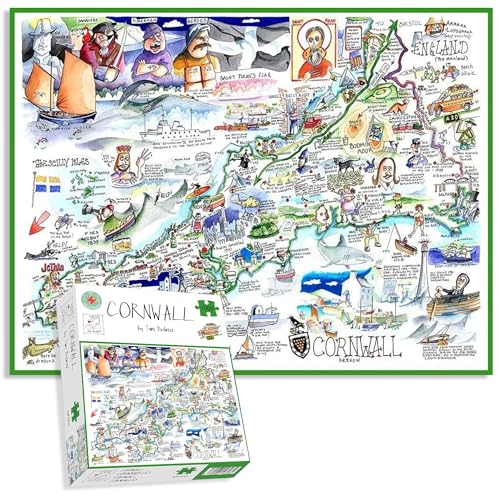 Map of Cornwall Jigsaw 1000 Piece Puzzle von All Jigsaw Puzzles