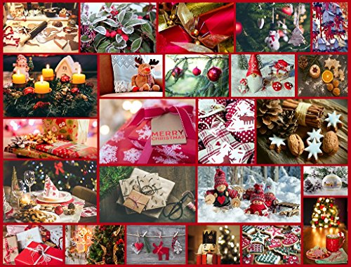 All Jigsaw Puzzles AJP10843 Happy Christmas – 500 Teile Puzzle, Pieces von All Jigsaw Puzzles