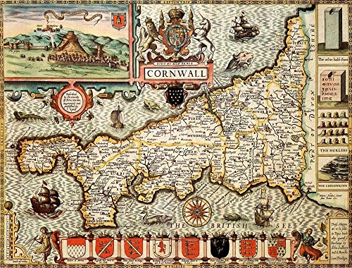 All Jigsaw Puzzles Cornwall 1610 Historische Karte, 1000 Stück von All Jigsaw Puzzles