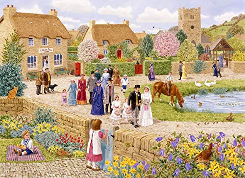 All Jigsaw Puzzles Englische Dorfhochzeit - 500 Teile Puzzle mit großen Teilen von All Jigsaw Puzzles