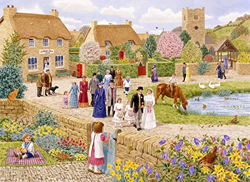 Englische Dorfhochzeit - 500 Teile Puzzle mit großen Teilen von All Jigsaw Puzzles
