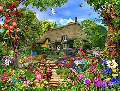 Englisches Gartenhäuschen mit Reetdachhaus - 1000 Teile Puzzle von All Jigsaw Puzzles