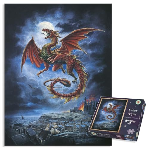 Gothic Fantasy Puzzle für Erwachsene – The Whitby Wyrm – mystisches 1000 Teile Puzzle – magisches Kunstwerk Puzzle – hergestellt in Großbritannien von All Jigsaw Puzzles