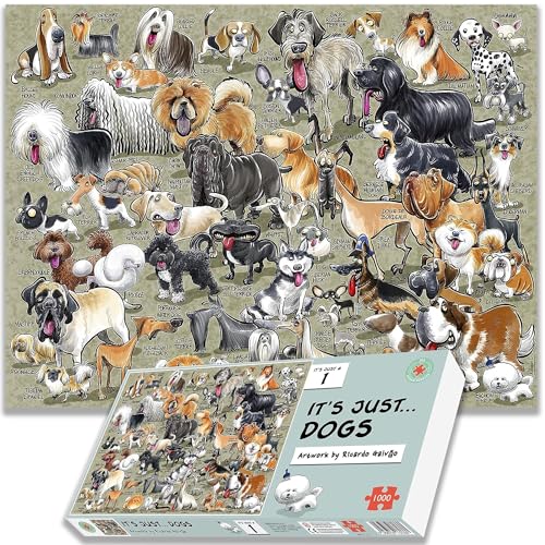 Hundepuzzle - Es sind nur Hunde! von Ricardo Galvao – 1000-teiliges Puzzle für Erwachsene – 66 cm x 50 cm – Tier-Puzzle, Hunde-Puzzle, Cartoon-Puzzle von All Jigsaw Puzzles