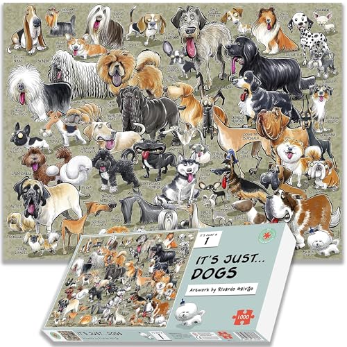 Hundepuzzle - Es sind nur Hunde! von Ricardo Galvao – 1000-teiliges Puzzle für Erwachsene – 66 cm x 50 cm – Tier-Puzzle, Hunde-Puzzle, Cartoon-Puzzle von All Jigsaw Puzzles