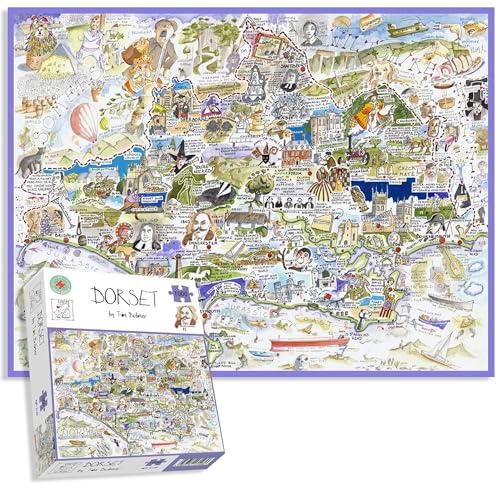 Puzzle Karte von Dorset – Tim Bulmer 1000 Teile von All Jigsaw Puzzles