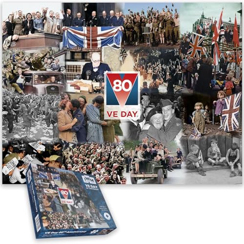 VE Day 80th Anniversary Jigsaw Puzzle - 1000 Piece WWII Commemorative Puzzle by Imperial War Museum - Historische Montage von Truppen, Schlagzeilen & Feiern VE Day 80th Anniversary Jigsaw Puzzle - 1000 Piece WWII Commemorative Puzzle by Imperial War Museum - Historische Montage von Truppen, Schlagzeilen & Feiern von All Jigsaw Puzzles