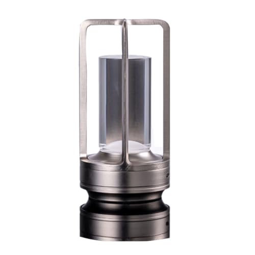 Allayu Kombination aus Stil und Funktion Lumisom Kristalllaterne Lampe Aluminiumlegierung Lumison Kristalllaterne Tischlampe Touch, Silber von Allayu