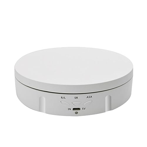 Allayu Rotierender Display Fotografie Plattenspieler – USB Schnellladung und langlebiger 3 in 1 elektrischer 360 Grad Plattenspieler aus Kunststoff, Weiß matt Allayu Rotierender Display Fotografie Plattenspieler – USB Schnellladung und langlebiger 3 in 1 elektrischer 360 Grad Plattenspieler aus Kunststoff, Weiß matt von Allayu