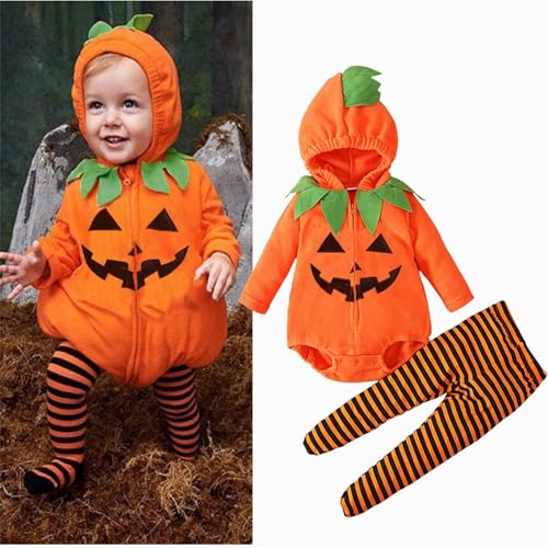 Allbestop Baby-Halloween-Kostüm, Baby Halloween Kostüm Kürbis Anzug Lustige Kürbis Cosplay Party Kleidung Kostüm Kleinkind Kleidung Set Jumpsuit Sets Für Neugeborenes Allbestop Baby-Halloween-Kostüm, Baby Halloween Kostüm Kürbis Anzug Lustige Kürbis Cosplay Party Kleidung Kostüm Kleinkind Kleidung Set Jumpsuit Sets Für Neugeborenes von Allbestop