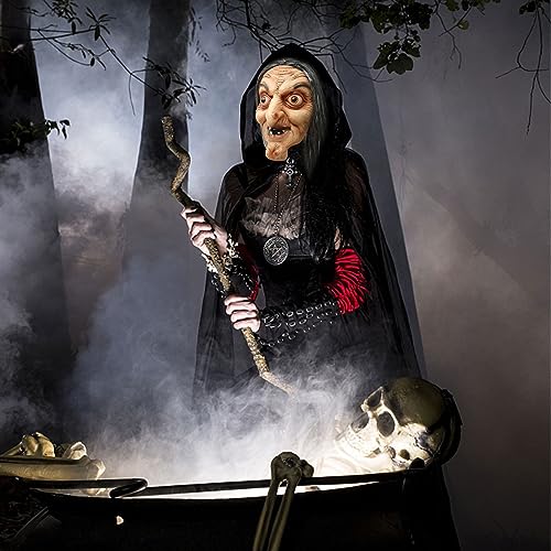 Allbestop Halloween Gruselige Hexenmaske Alter Mann Terror Maske Horror Masken Cosplay Kostüm Dekorationen Blutiges Horror Kostüm Requisiten Für Karneval Maskerade Cosplay Familien Party Costume von Allbestop