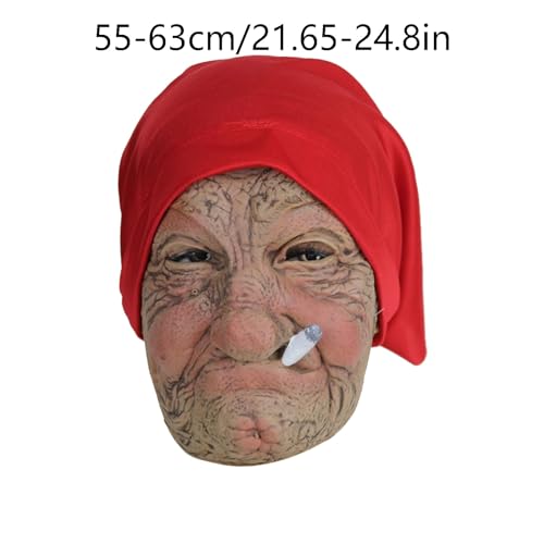 Allbestop Halloween Horror Maske Gruselige Halloween Smokey Oma Realistische Maske Masken Horror Damen Accessoire Für Kostüme Zur Mottoparty Cosplay Requisiten Für Karneval Mottoparty Cosplay Allbestop Halloween Horror Maske Gruselige Halloween Smokey Oma Realistische Maske Masken Horror Damen Accessoire Für Kostüme Zur Mottoparty Cosplay Requisiten Für Karneval Mottoparty Cosplay von Allbestop