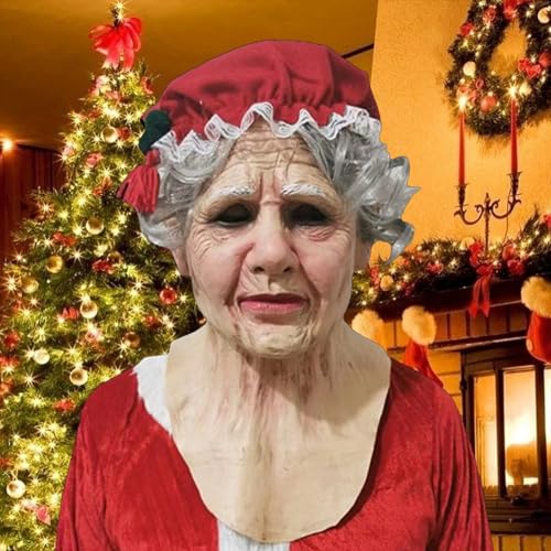 Allbestop Halloween-Maske Alte Frau Gesichtsschutz Gruselige Halloweenmasken Cosplay Kostüm Dekorationen Carnival Cosplay Props For Men And Women Halloween Masks Horror Horror Costume von Allbestop