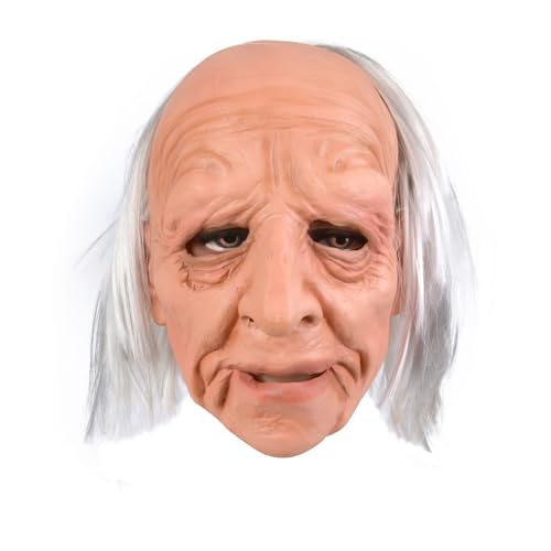 Allbestop Halloween-Maske Alte Frau Maske Gruselige Halloweenmasken Helloween Kostüme Für Frauen Horror Für Halloween Kostüm Cosplay Requisiten Halloween Masks Horror Kopf Bedeckung von Allbestop
