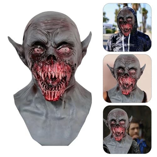 Allbestop Halloween Maske Grusel, Horror Masken Gruselige Halloween Maske Halloween-Schädelmaske Horror Cosplay Costume Helloween Kostüme Für Männer Horrormaske Für Kostüme, Und Karneval, Totenkopf von Allbestop