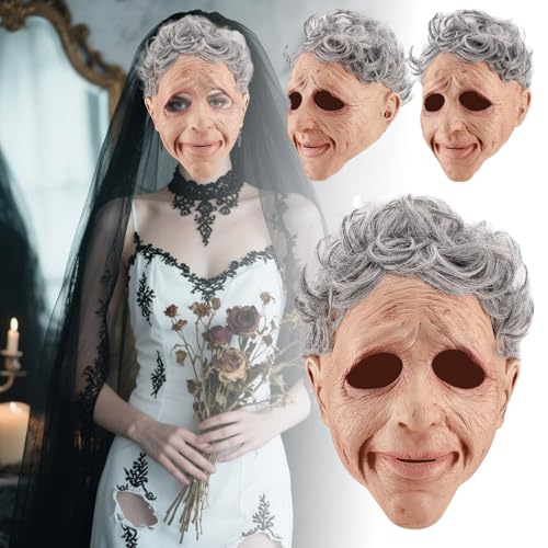 Allbestop Halloween Maske Grusel Alter Mann Terror Maske Halloween Masken Ab 18 Horrormaske Für Kostüme Und Karneval Totenkopf Party Props Gruselige Maskegruselige Für Karneval von Allbestop