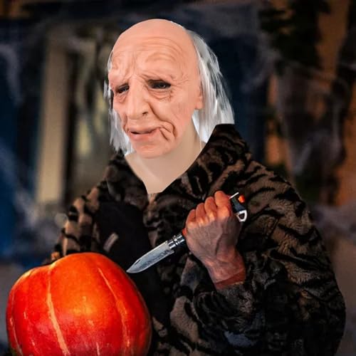 Allbestop Halloween Maske Grusel Alter Mann Terror Maske Halloween Masken Erwachsene Cosplay Kostüm Dekorationen Blutiges Horror Kostüm Requisiten Horror Masks For Cosplay Party von Allbestop