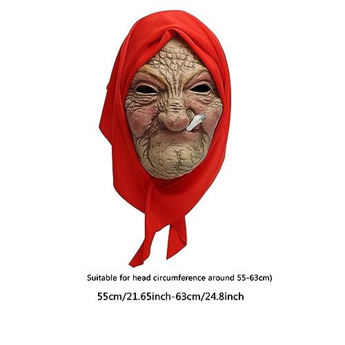 Allbestop Maskerade-Maske Für Halloween Gruselige Halloween Smokey Oma Realistische Maske Gruselige Halloweenmasken Für Kostümparty Cosplay Dressing Requisiten Horror Scary Mask Cosplay Party Allbestop Maskerade-Maske Für Halloween Gruselige Halloween Smokey Oma Realistische Maske Gruselige Halloweenmasken Für Kostümparty Cosplay Dressing Requisiten Horror Scary Mask Cosplay Party von Allbestop