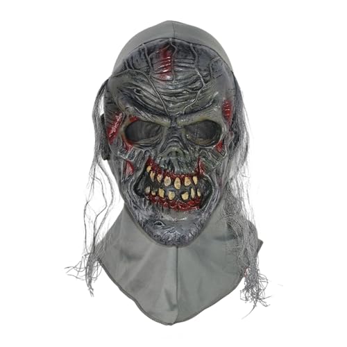 Allbestop Schwarze Halloween Maske, Monster Maske Für Erwachsene Halloween Gruselige Horror Totenkopf-Maske Horror Cosplay Costume Helloween Kostüme Für Männer, Frisuren, Cosplay, Kostüm Zubehör Allbestop Schwarze Halloween Maske, Monster Maske Für Erwachsene Halloween Gruselige Horror Totenkopf-Maske Horror Cosplay Costume Helloween Kostüme Für Männer, Frisuren, Cosplay, Kostüm Zubehör von Allbestop