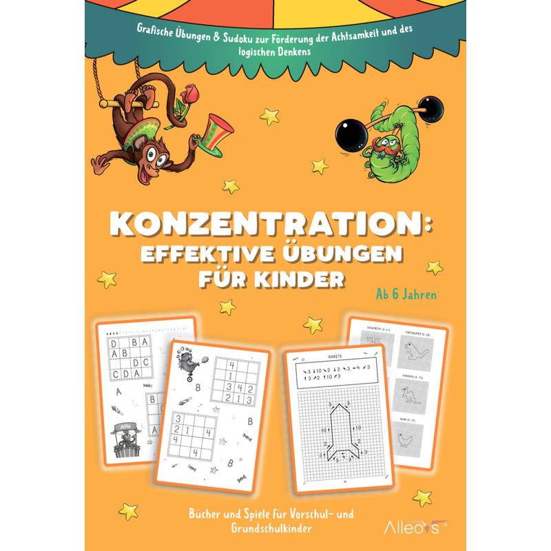 Rätselbuch "Konzentration: Effektive Übungen für Kinder" von Alleovs