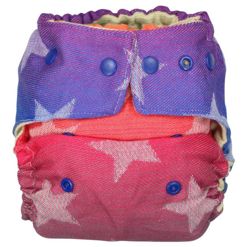 Allerlei Windeln Wollüberhose - Stars marbella (Laschen violett) Größe 2 (8-15kg) von Allerlei Windeln
