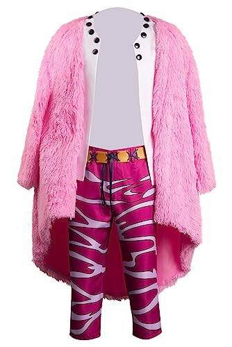 Alleyon Anime Doflamingo Cosplay Doffy Kostüm Outfit Donquixote Doflamingo Anzug für Halloween L von Alleyon
