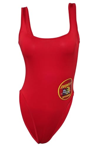 Alleyon Bay Watch Hobie Kostüm Damen Roter Badeanzüge Cosplay Rettungsschwimmer Schwimmwesten Halloween Karneval XL von Alleyon
