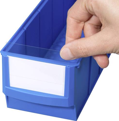 Allit 456596 Beschriftungsetiketten für Lagersichtboxen ProfiPlus ShelfBox Label S Weiß, Transpare von Allit