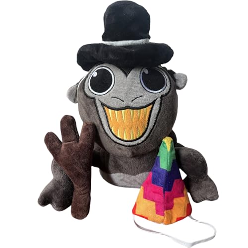 AlloFuu AFFE Teddy Plüsch, Go-rillas Plüsche, niedliche Fülltier, Go-rillas Plüsche mit 2 Hüten, 1 Zweig Skepter, Go-rillaTags Plüsche Spielzeug für Jungen Mädchen Fans (Grau) von AlloFuu