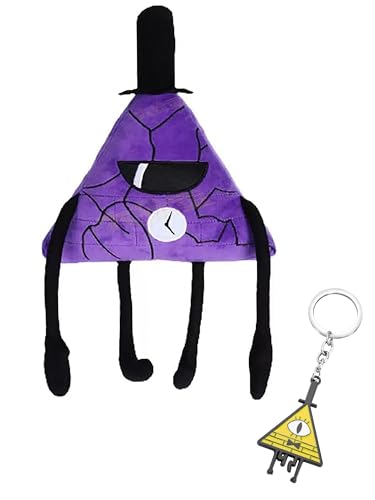 AlloFuu Gravity Falls Plüsch Gefüllte Spielzeug-Bill Ziffer Kuschel Plüsch mit Schlüsselanhänger - Weiche süße Plüsche Puppe Kissen Geschenk für Kinder Jungen Mädchen Fans von AlloFuu