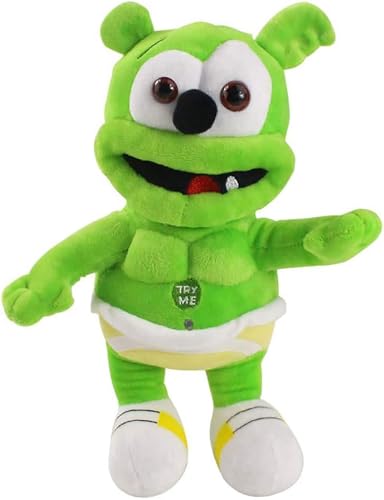 AlloFuu Gummibär Plüsch Grün Fülltiere Singen Spielzeug Weihnachtsfeier Requisiten Begleitspielzeug für Kinder Geburtstag von AlloFuu