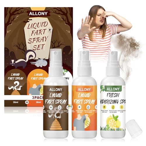 Allony 3PCS Furz Spray, 2 Stück Furzspray Extrem+1 Stück Zitronen Deospray, Fart Spray Extra Strong, Geeignet für Streiche für Erwachsene, Aprilscherz Allony 3PCS Furz Spray, 2 Stück Furzspray Extrem+1 Stück Zitronen Deospray, Fart Spray Extra Strong, Geeignet für Streiche für Erwachsene, Aprilscherz von Allony