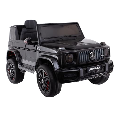 Allpax Mercedes G63 AMG Elektro Kinderauto für Kinder mit Fernbedienung - 3-6 Jahre bis 30 kg - Premium Soundsystem mit Motorsound, Hupe, USB – Lizenziertes Elektroauto für Kinder schwarz 3-6 km/h Allpax Mercedes G63 AMG Elektro Kinderauto für Kinder mit Fernbedienung - 3-6 Jahre bis 30 kg - Premium Soundsystem mit Motorsound, Hupe, USB – Lizenziertes Elektroauto für Kinder schwarz 3-6 km/h von Allpax