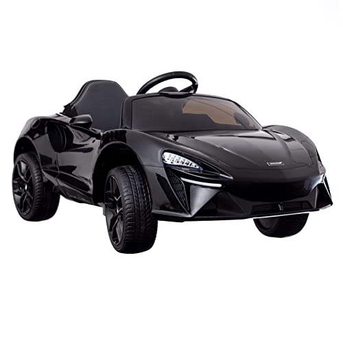 Sportwagen McLaren Artura für Kinder mit Fernbedienung, 3-5 Jahre bis 25 kg, Premium Soundsystem mit Motorsound, Hupe, USB - Lizenziertes Kinderfahrzeug von Allpax