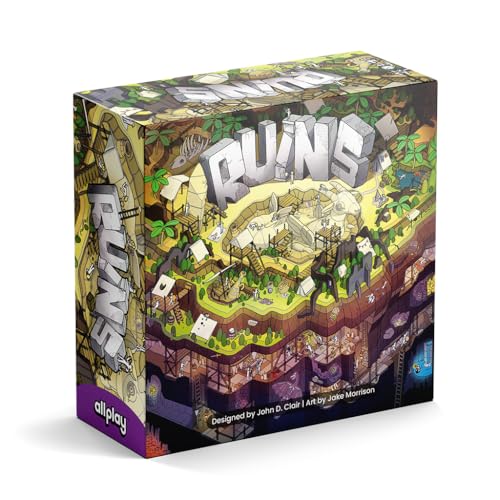 Allplay Ruins Card Game – Transparent Card-Crafting Shedding Game for 2-5 Players, Designed by John D. Clair, Ages 10+ Allplay Ruins Card Game – Transparent Card-Crafting Shedding Game for 2-5 Players, Designed by John D. Clair, Ages 10+ von Allplay