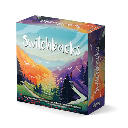 Allplay Switchbacks Board Game – Tile Placement and Trail Strategy for 2-4 Players, Ages 11+, 1-Minute to Teach Series von Allplay