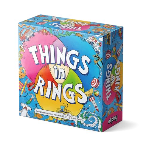 Allplay Things in Rings Board Game – Logic and Deduction Party Game for 2-6 Players, Ages 6+, Small Box Big Game Series von Allplay