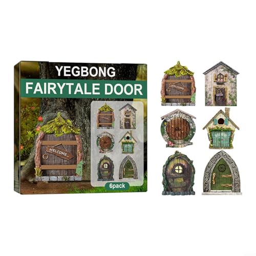 Allthingstore Miniatur-Zwerg für Feentür, Garten, Fee, Miniatur-Heimfigur, 6 Stück von Allthingstore