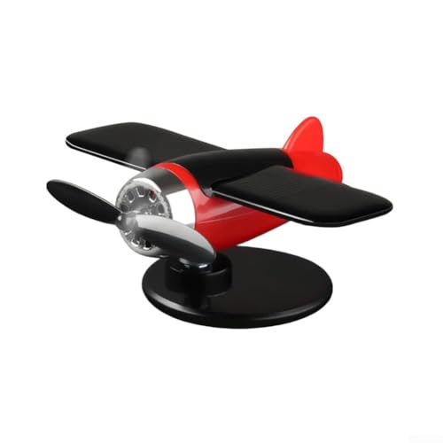 Kreatives solarbetriebenes Flugzeug-Ornament für Auto und Büro, dekorative Verwendung (rot) von Allthingstore