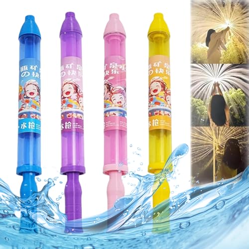 4 Stück Feuerwerks Wasserpistole Spielzeug, Alluring Water Squirter, Feuerwerk-wassersprühspielzeug, Fun Pool Spielzeug für Outdoor Pool Beach für Kinder für Badens, Pool, Party (Mehrfarbig) von Alluring