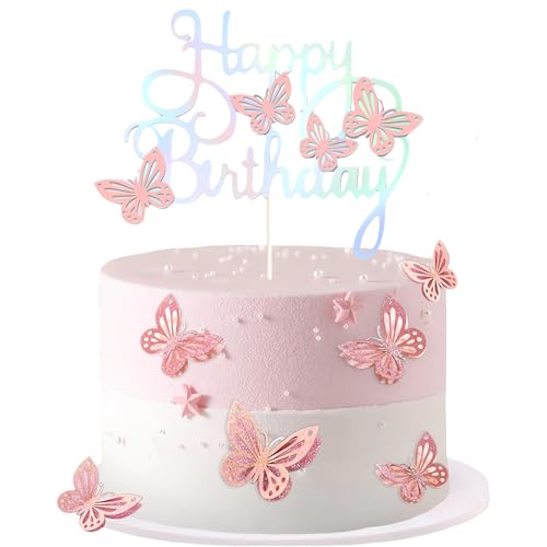 Alluring 3D Schmetterlinge Decoration Torte Mädchen, 7 Stück Happy Birthday Cake Topper, Kuchendeko Geburtstag Schmetterling, Tortendeko Schmetterling für Geburtstagsparty, Hochzeit, Themenparty Alluring 3D Schmetterlinge Decoration Torte Mädchen, 7 Stück Happy Birthday Cake Topper, Kuchendeko Geburtstag Schmetterling, Tortendeko Schmetterling für Geburtstagsparty, Hochzeit, Themenparty von Alluring