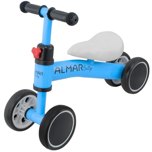 ALMAR Baby Blaues Fahrrad ohne Pedale für Babys von 12 bis 24 Monaten, Balance-Fahrrad für Kinder, Lauflernhilfe von Almar Baby