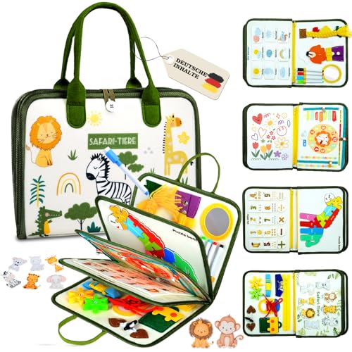 Almaxi Busy Board Deutsch Montessori Spielzeug ab 1 2 3 Jahre, 8 in 1 Montessori Spielzeug Activity Board Motorikspielzeug 5-Schichten, Lernspielzeug für Reise Auto Flugzeug ab 2-5 Jahre Junge Mädchen Almaxi Busy Board Deutsch Montessori Spielzeug ab 1 2 3 Jahre, 8 in 1 Montessori Spielzeug Activity Board Motorikspielzeug 5-Schichten, Lernspielzeug für Reise Auto Flugzeug ab 2-5 Jahre Junge Mädchen von Almaxi