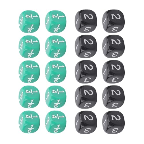 20pcs 6 -Sided Dice Set Plastic Black Green für Mathematische Aktivität Bildungsspiel Bequemer Griff 20pcs 6 -Sided Dice Set Plastic Black Green für Mathematische Aktivität Bildungsspiel Bequemer Griff von Alomejor