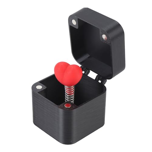 3D Printed Love Box, Überraschung Red Heart Box für Freunde, Lustige Verlobungsringbox für Dekoration und Feiern, für Hochzeiten, Halloween, Jubiläumsgeschenk von Alomejor